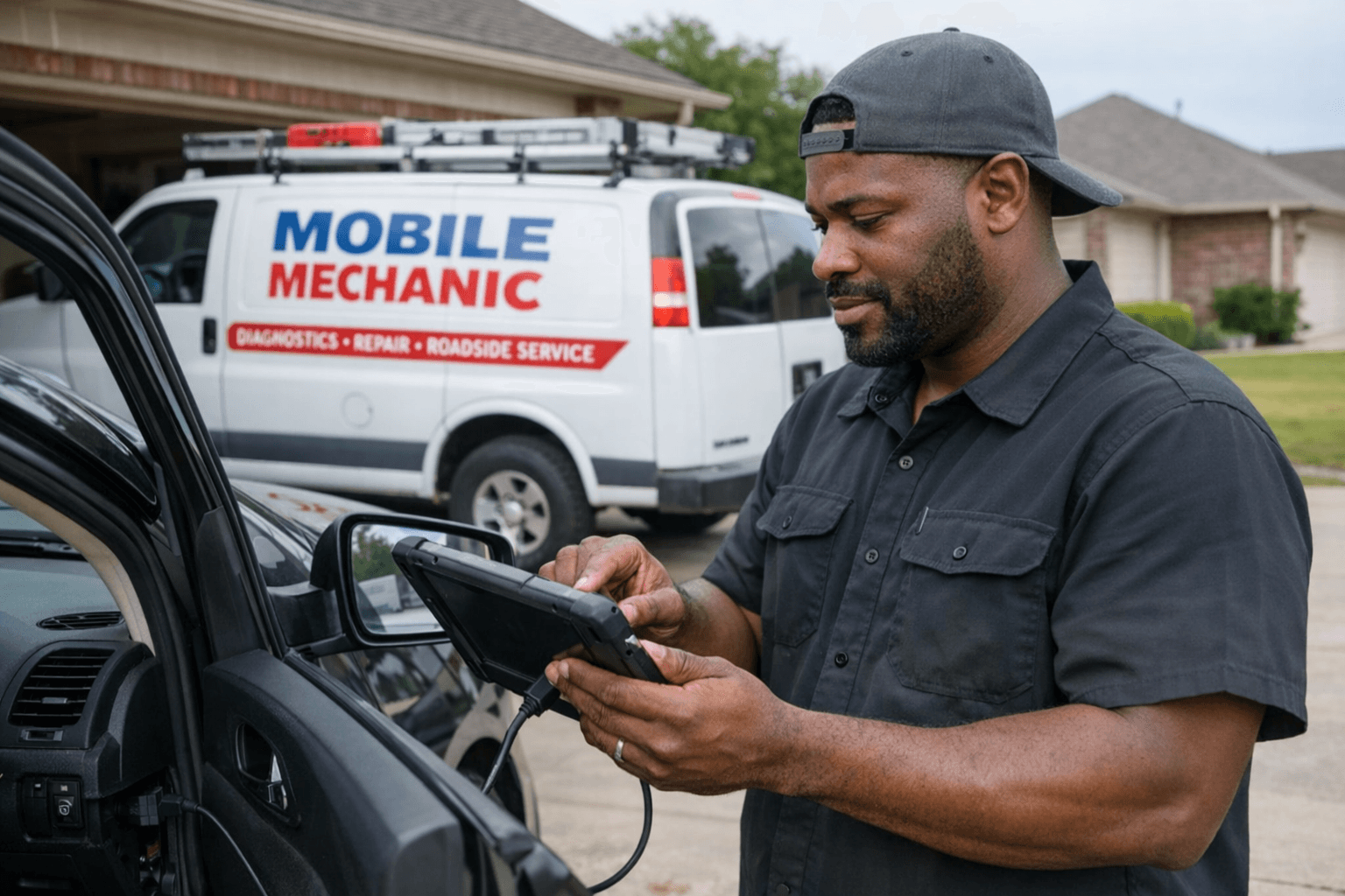 Well-maintained mobile mechanic equipment and tools