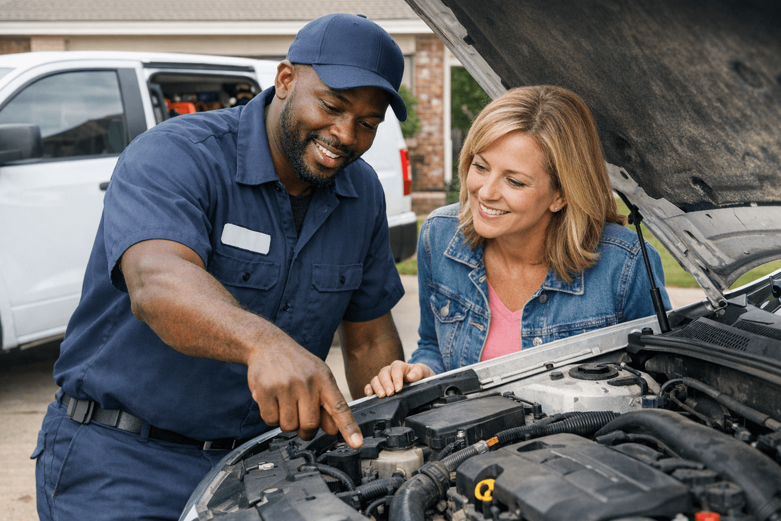 Mobile mechanic prepared for on-site vehicle service
